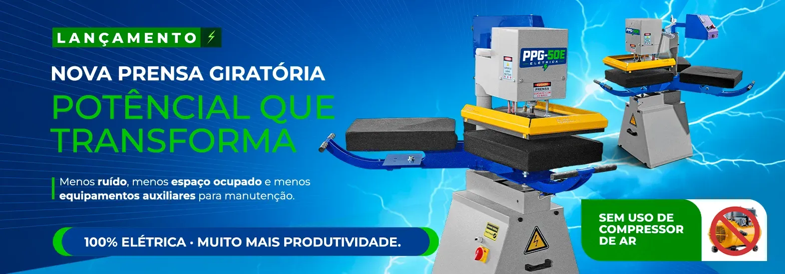 PPG50-E: a nova geração da prensagem térmica é elétrica